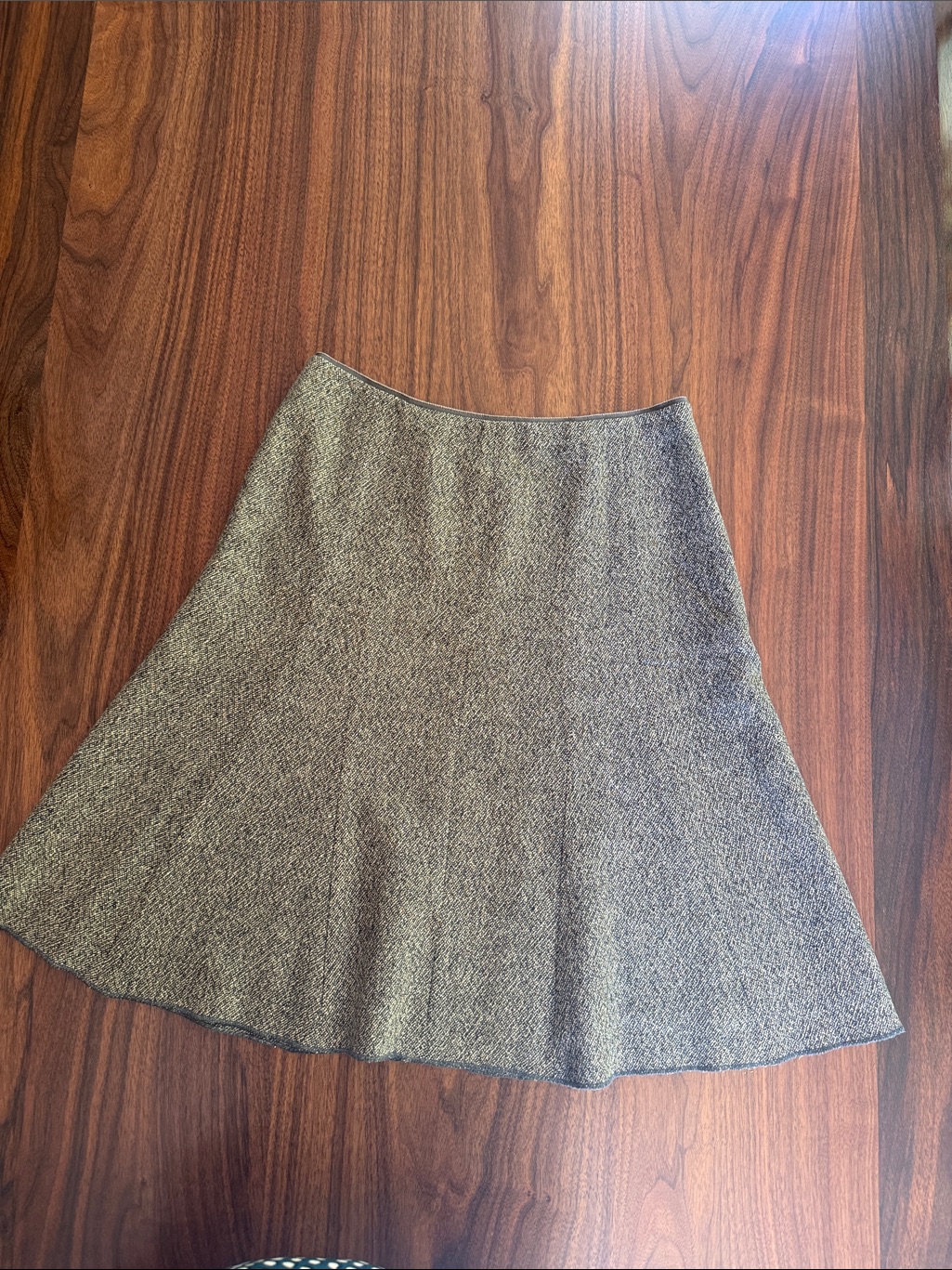 Gunex Classic A-Line Tweed Skirt In Taupe